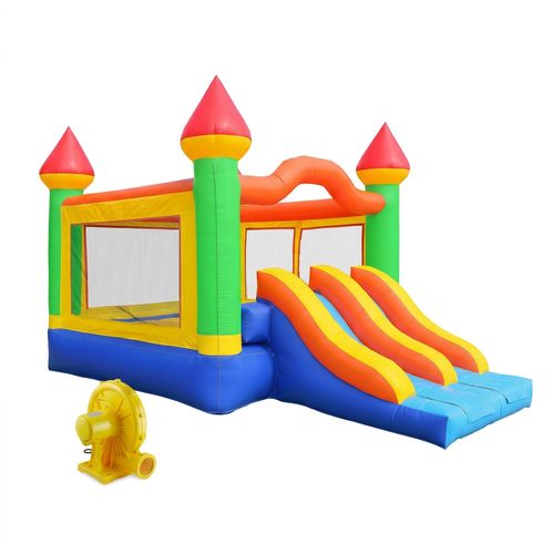 Mega Double Slide Castle Bounce House with Blower